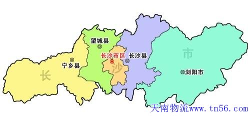 江門到長沙市物流地圖