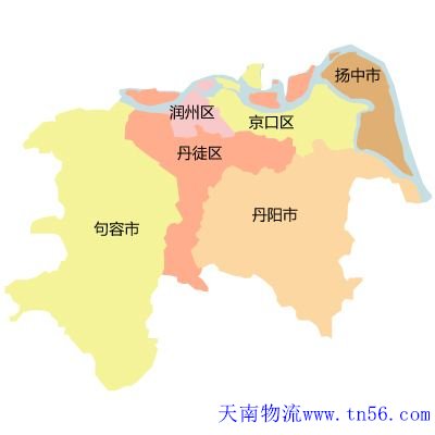 江門到鎮(zhèn)江市物流地圖